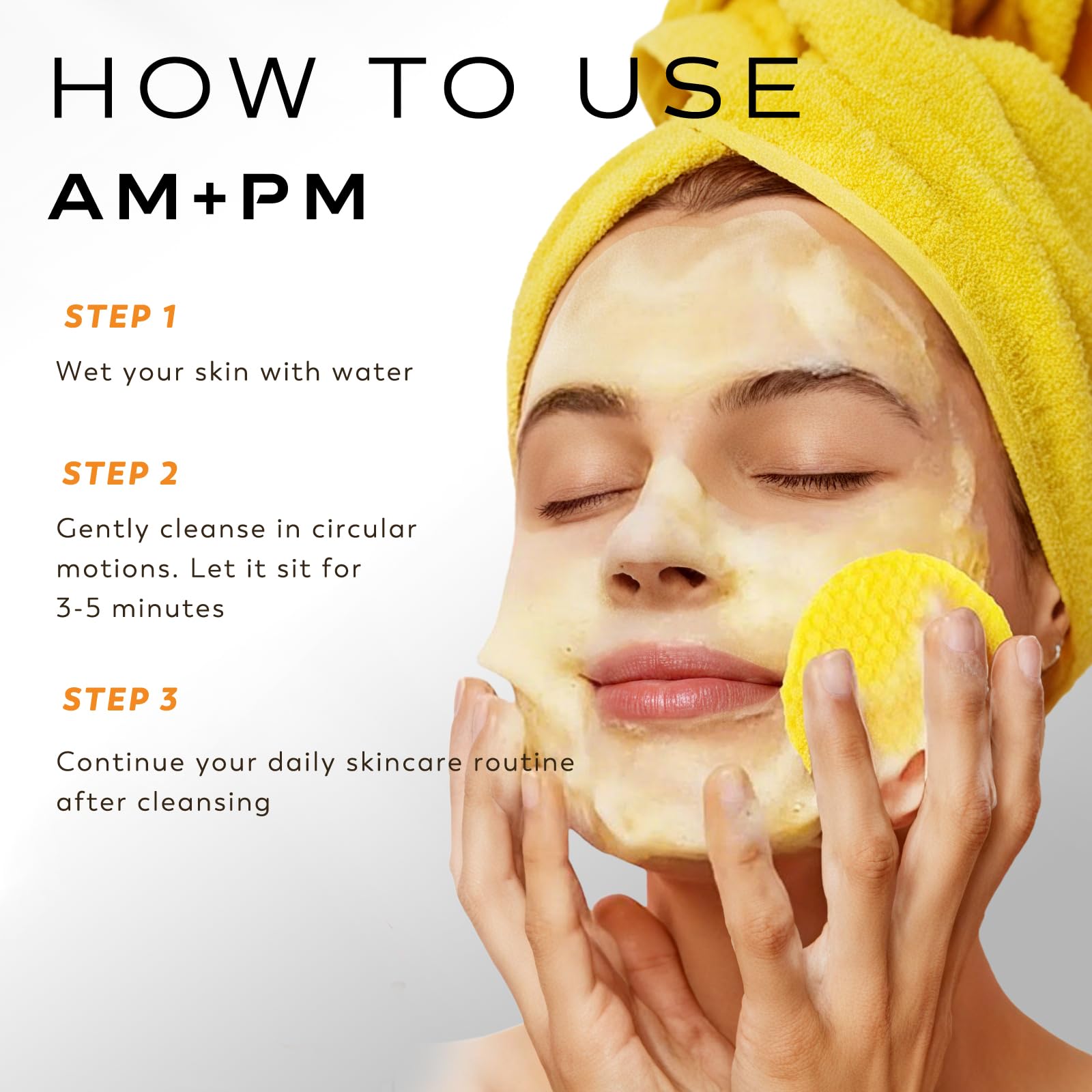 Rvlaim pad applied to the face for cleansing and refreshment