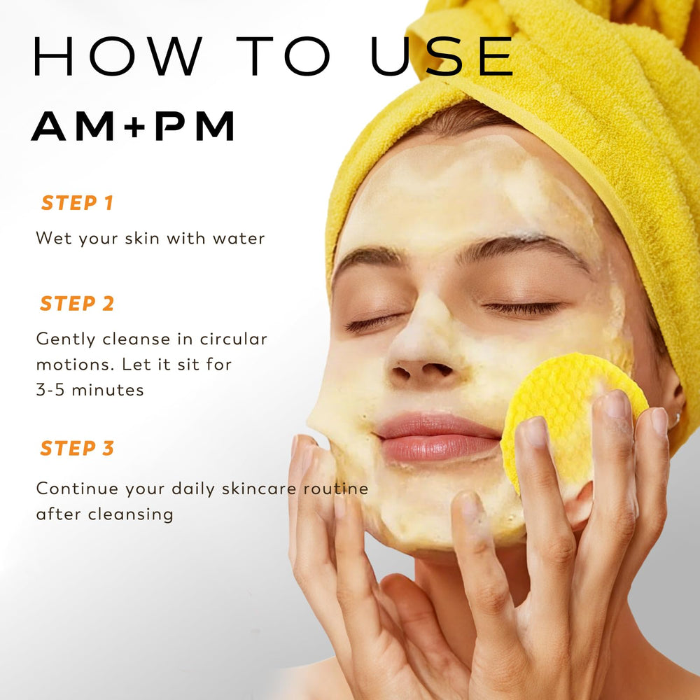 Rvlaim pad applied to the face for cleansing and refreshment