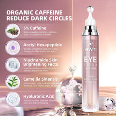 RWT 5% caffeine eye serum delivers caffeine for a wakeful look.