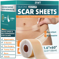 RWT bande silicone 60 pouces, pose discrète pour cicatrice.