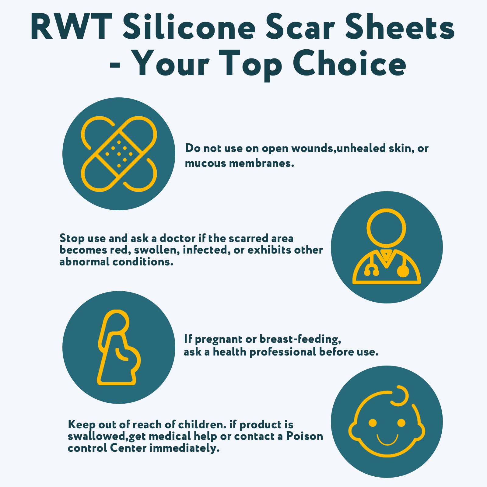 RWT bande silicone résultats progressifs, aide à lisser la texture de la peau.