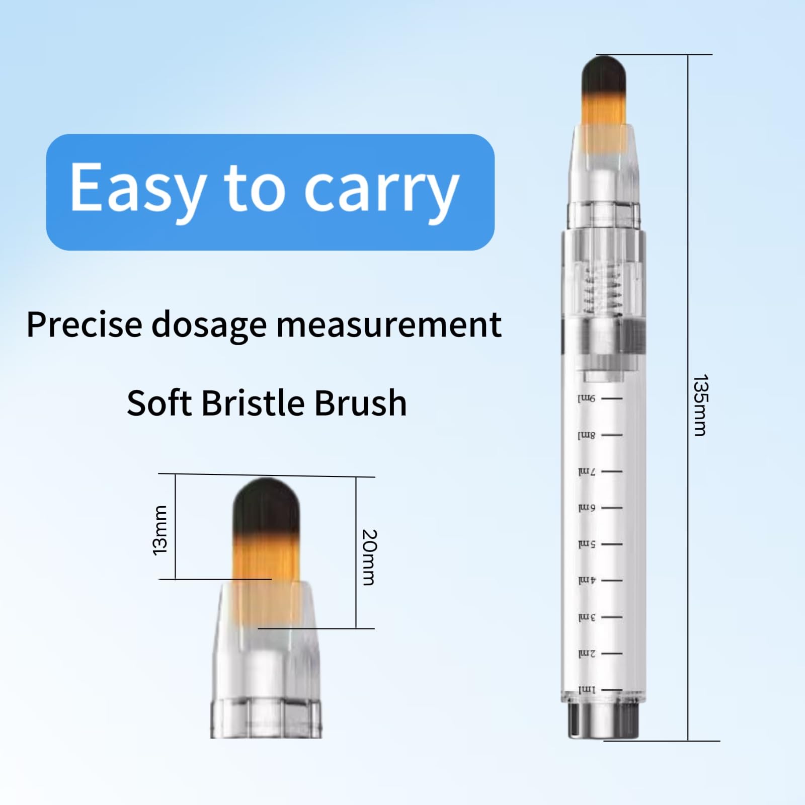 Rylynn Minoxidil Applicator Brush Set: dispersion uniforme sur cuir chevelu pour huiles fines
