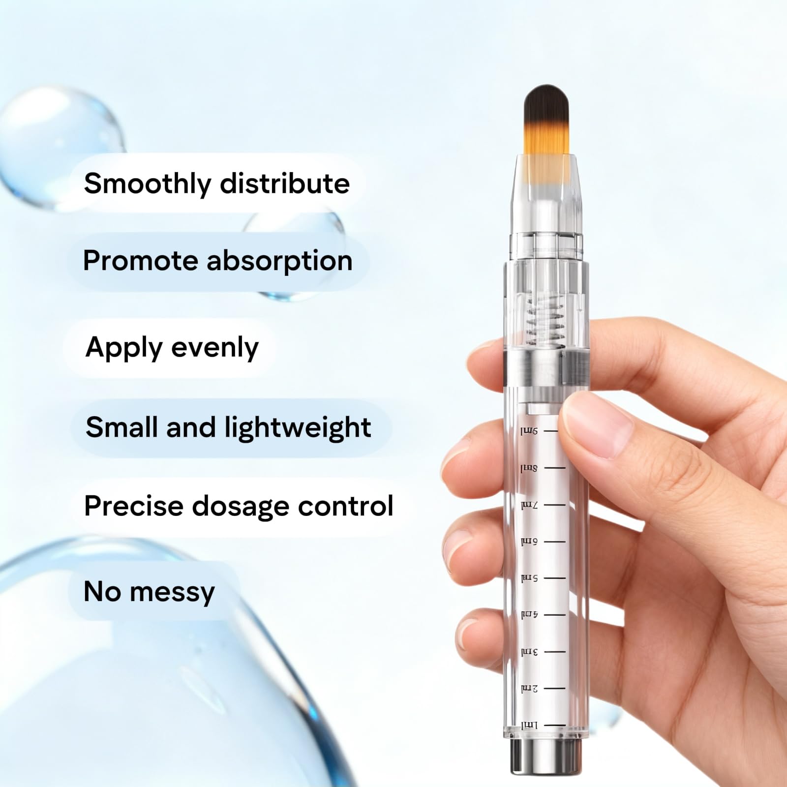 Rylynn Minoxidil Applicator Brush Set: goutteurs inclus pour transferts propres