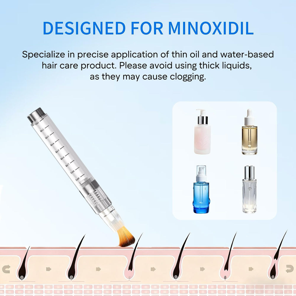 Rylynn Minoxidil Applicator Brush Set: poil de cheval haute densité, toucher doux