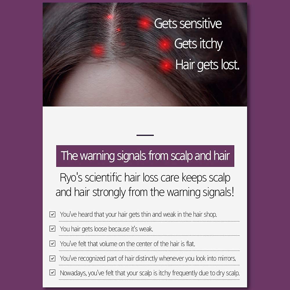 Ryo Hair Strength Expert Care Shampoo foamy lather spreading through hair strands.