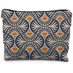 RYYCDOI sac maquillage Boho feuille coucher soleil, rangement pratique pour essentiels beauté.