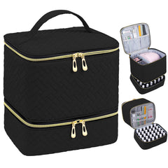 RZMAYIS organisateur vernis-ongles double étage, rangement pratique pour voyage et salon.