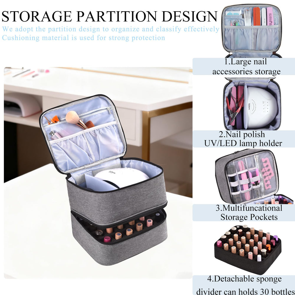 RZMAYIS organiseur vernis étage supérieur lampe et outils pratiques