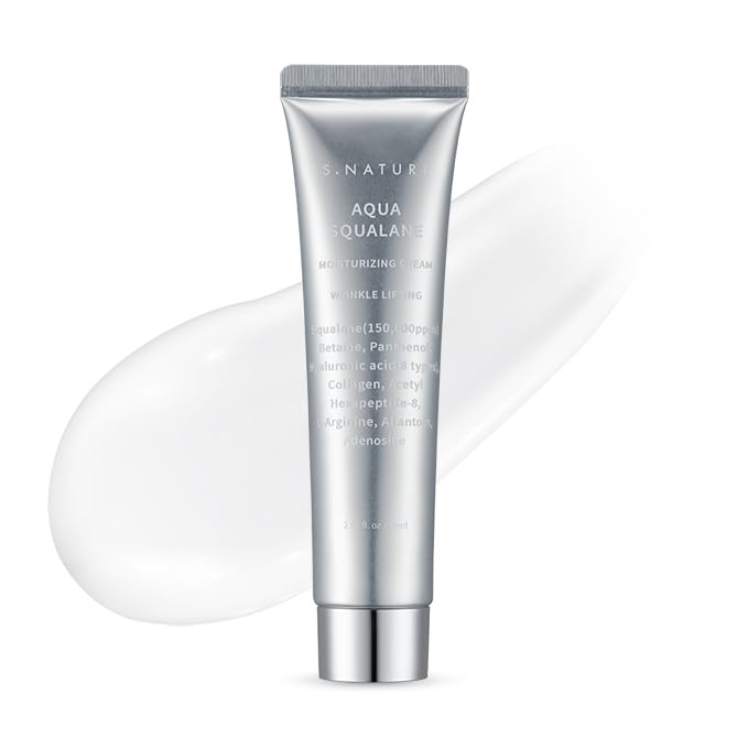 S.NATURE Aqua Squalane – bouteille montrant hydratation durable pour peau sèche et sensible.