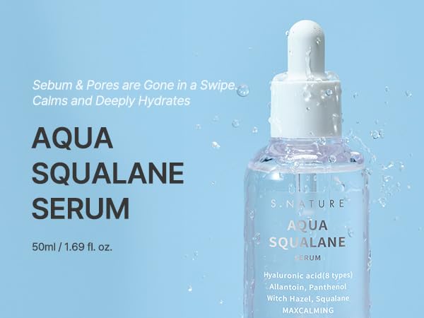 Texture concentrée du S.NATURE Aqua Squalane pour hydratation durable.