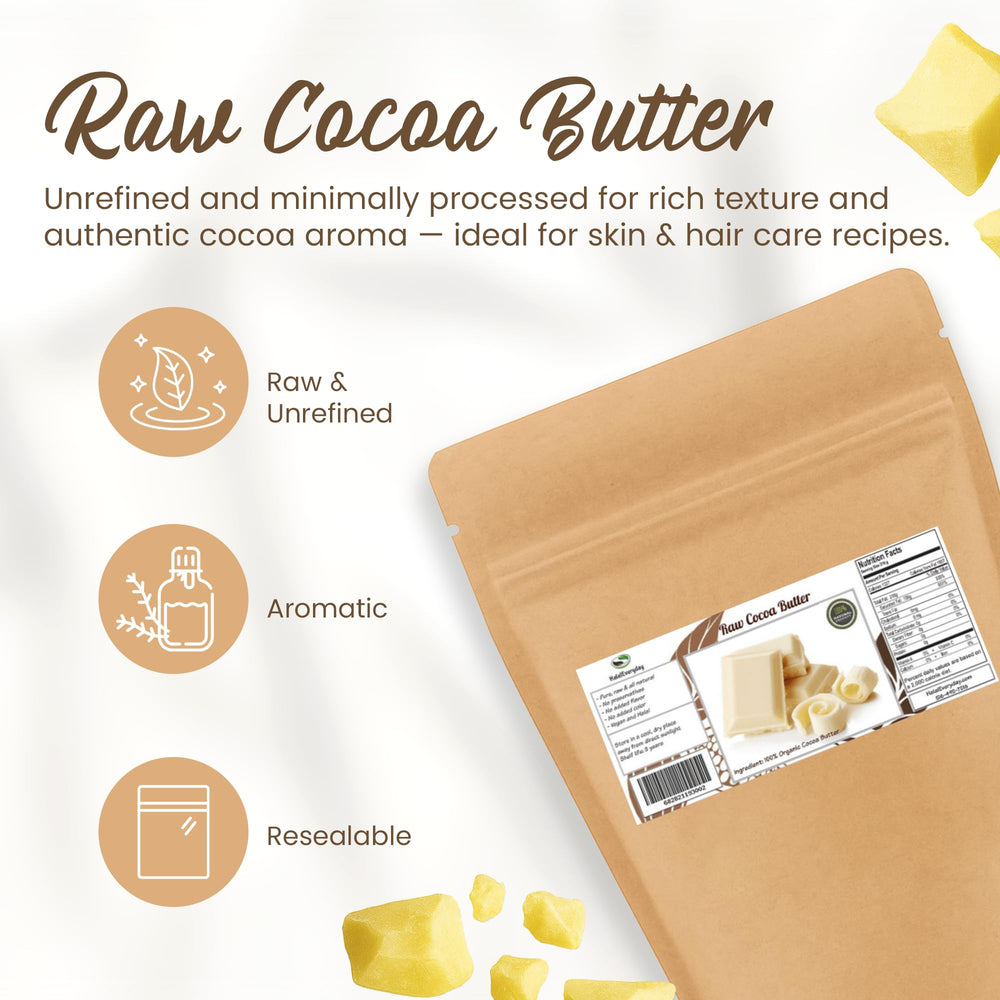 SAAQIN Beurre cacao 2 lb texture riche, application douce et soyeuse.