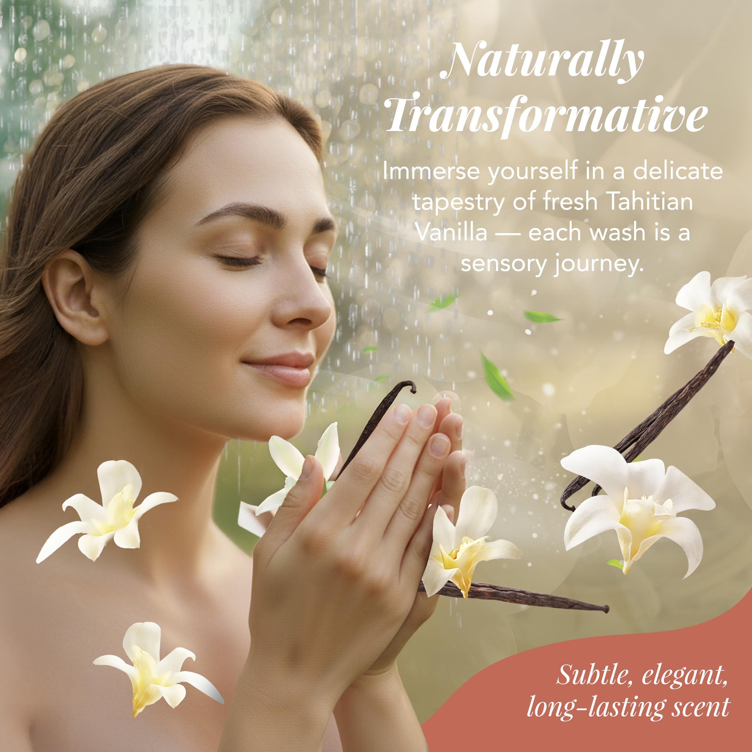 Saavy Naturals Gel Douche parfum Vanille Tahitienne pour une douceur sensorielle.
