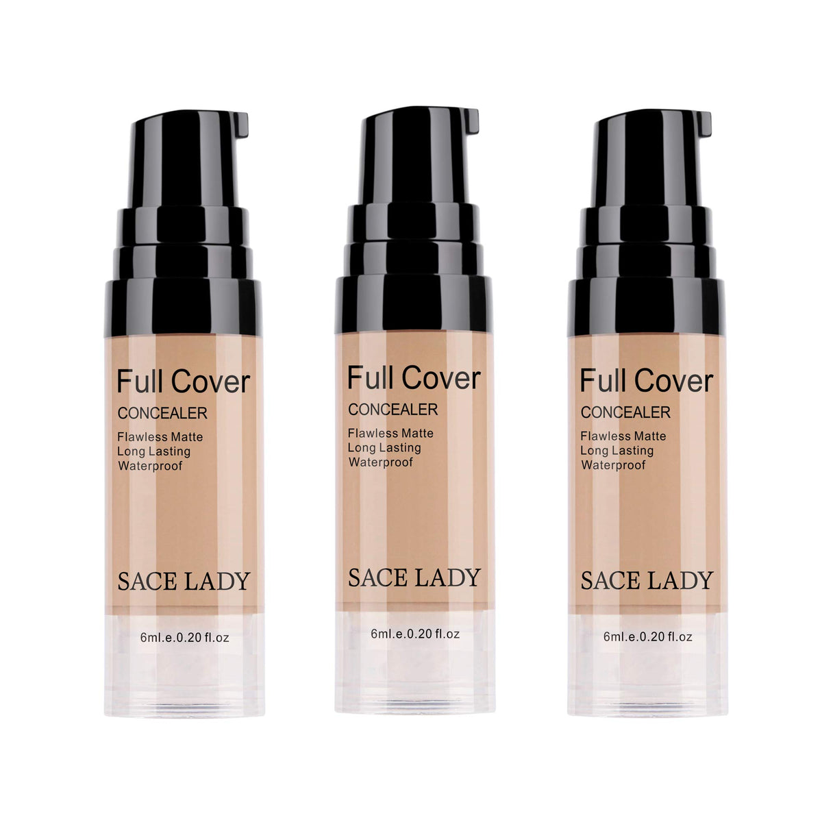SACE LADY Correcteur liquide Pro, couverture complète pour un teint uniforme.