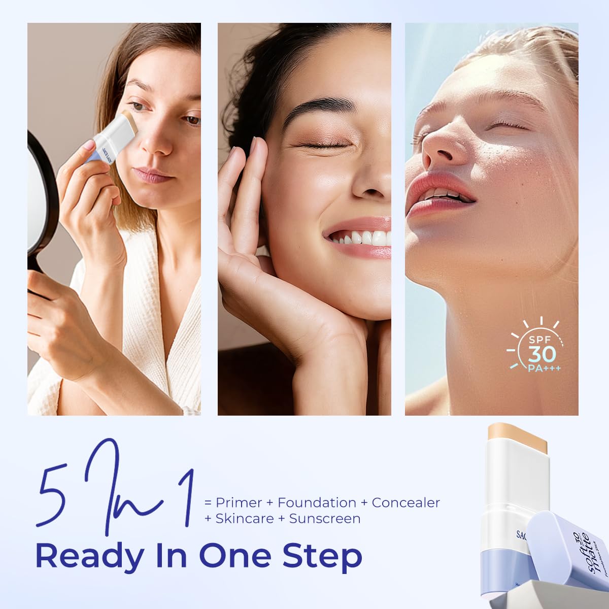 SACE LADY Foundation Stick SPF 30 protection for daily wear.
