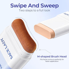 SACE LADY Foundation Stick swatch reveals natural, skin-like finish.