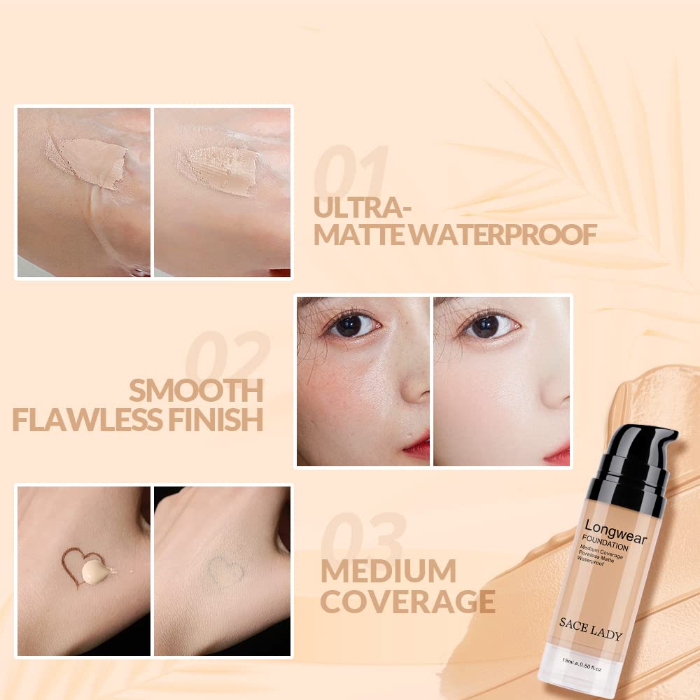 Maquillage SACE LADY résistant à l’eau, tenue longue durée toute la journée.