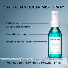 SACHAJUAN Ocean Mist sur cheveux humides pour des vagues naturelles.