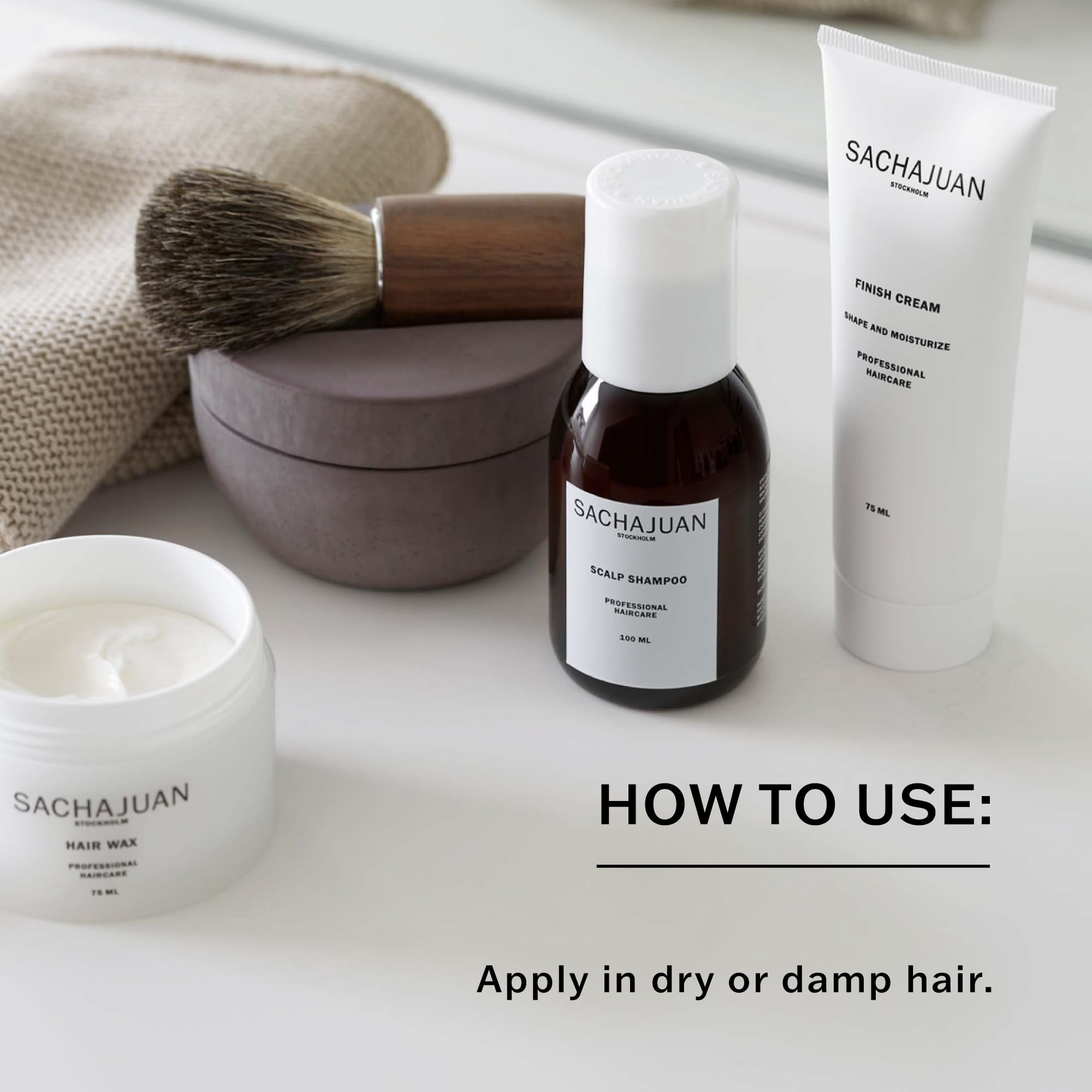 SACHAJUAN crème de finition — gros plan sur la brillance soyeuse et le lissage.
