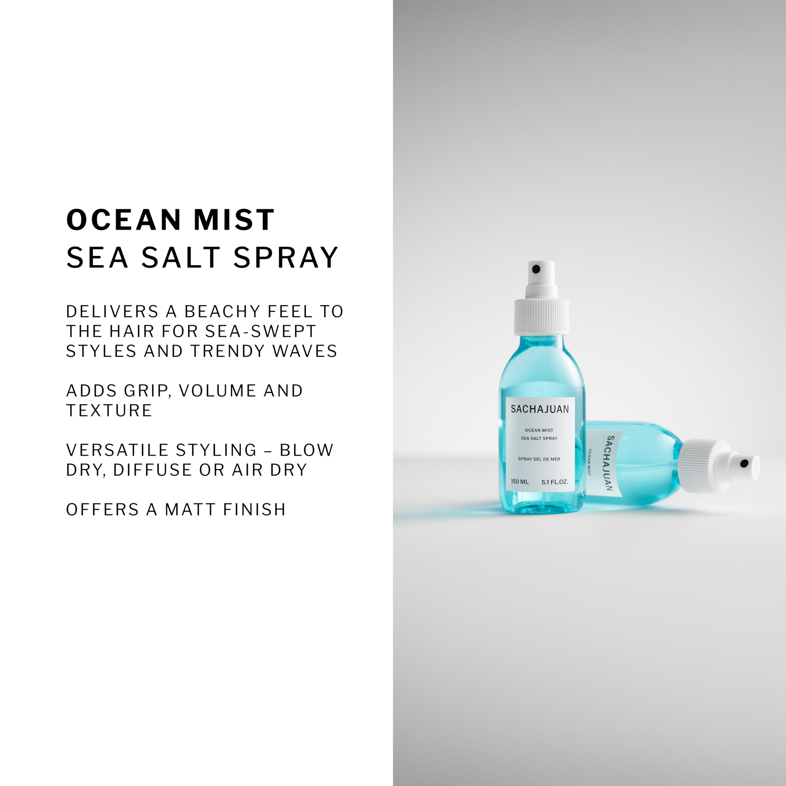 SACHAJUAN Ocean Mist: finish-matte et texture durable sur cheveux.