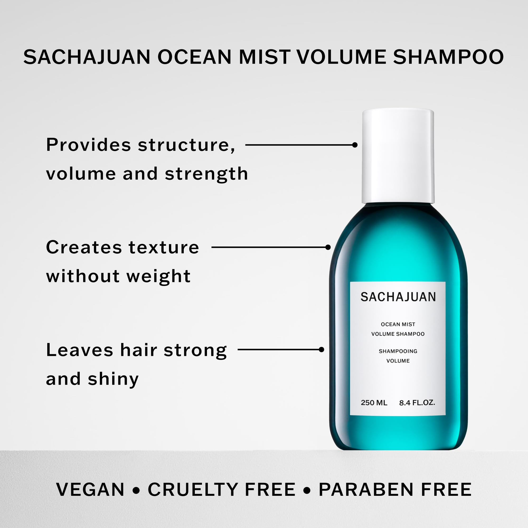 Mousse légère du SACHAJUAN Ocean Mist Volume Shampoing prête au lavage.