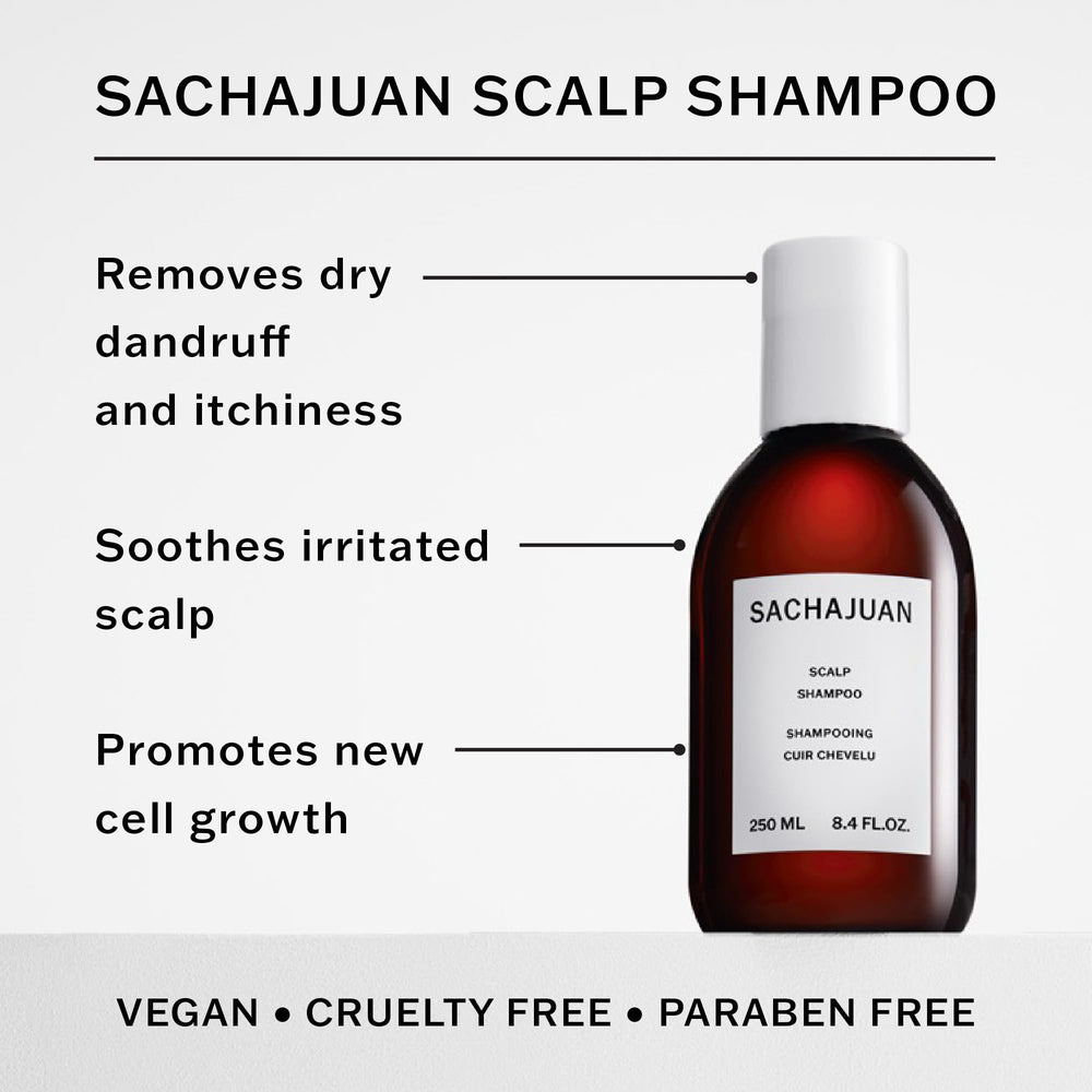 SACHAJUAN Shampoing-etiquette etiquette claire avec conseils dutilisation.
