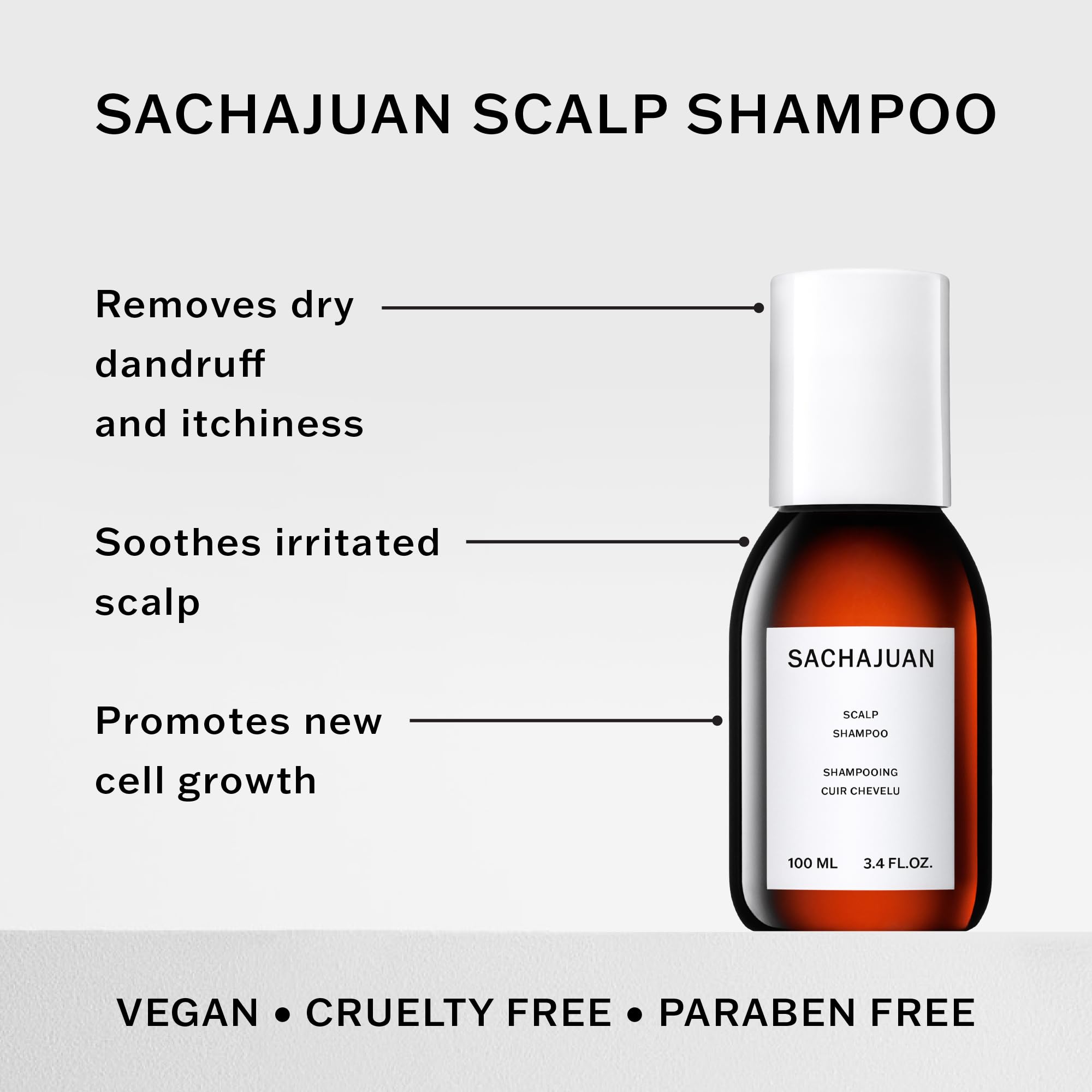 Étiquette SACHAJUAN et emballage au design premium pour votre routine capillaire.