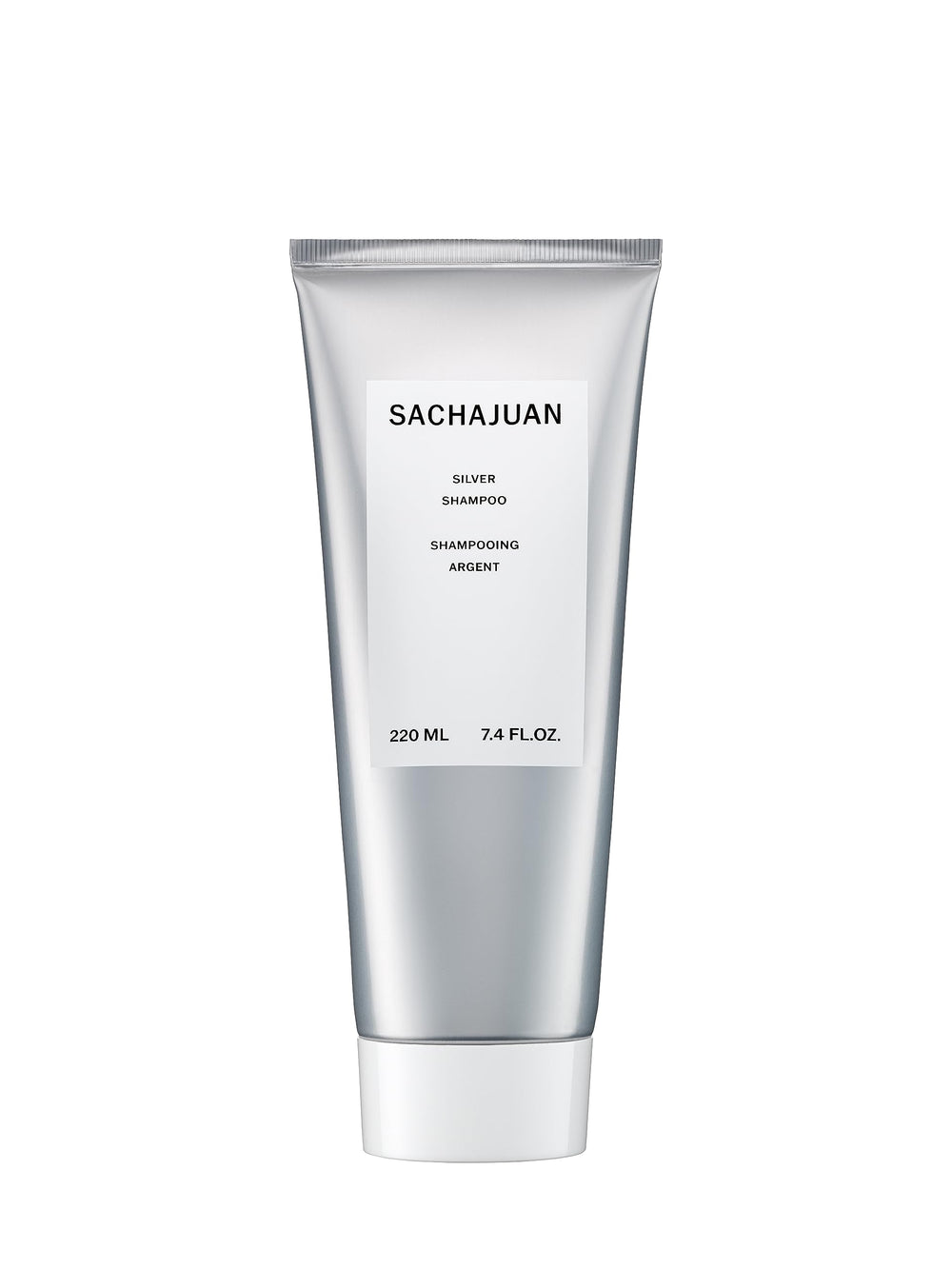 SACHAJUAN Silver Shampoo – bouteille argentee qui neutralise les reflets jaunes lors du coiffage
