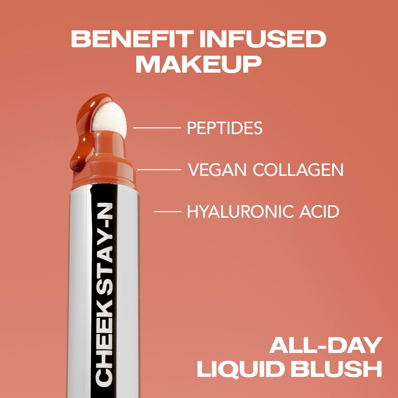Sacheu Cheek Stay-N offre une finition lumineuse et fraiche.