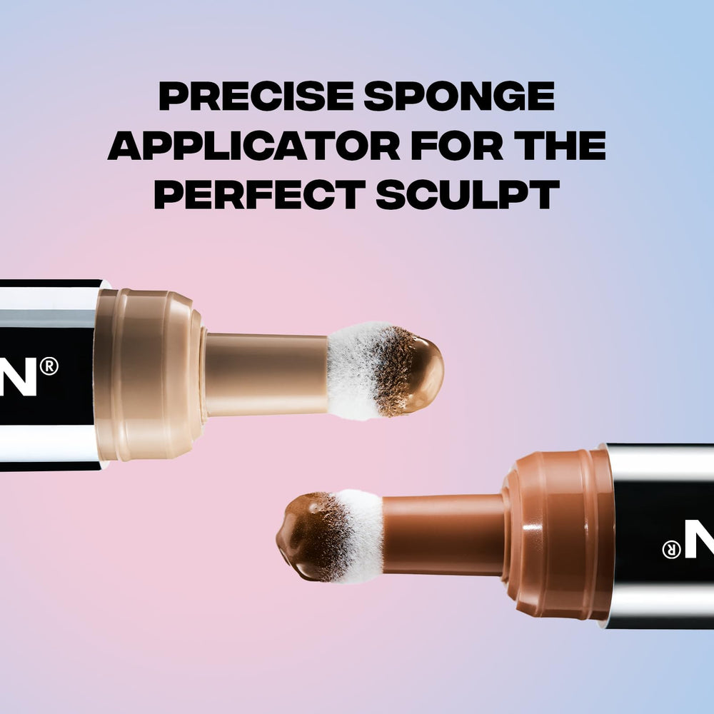 Sacheu Contour Stay-N : compatible avec liquides et poudres pour une superposition sans perturber la base.
