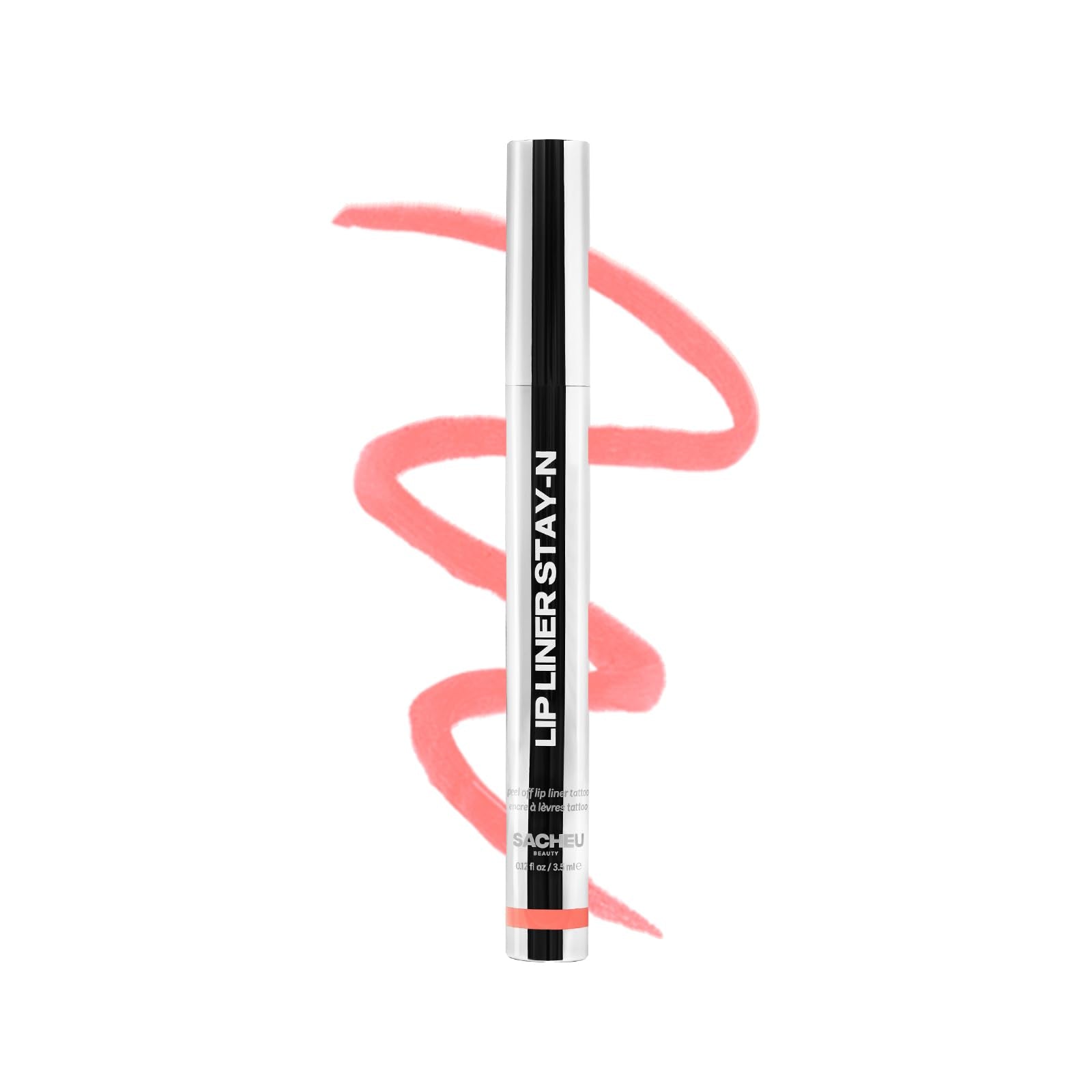Emballage élégant Sacheu crayon-lèvre Stay-N, pratique et prêt à transporter.