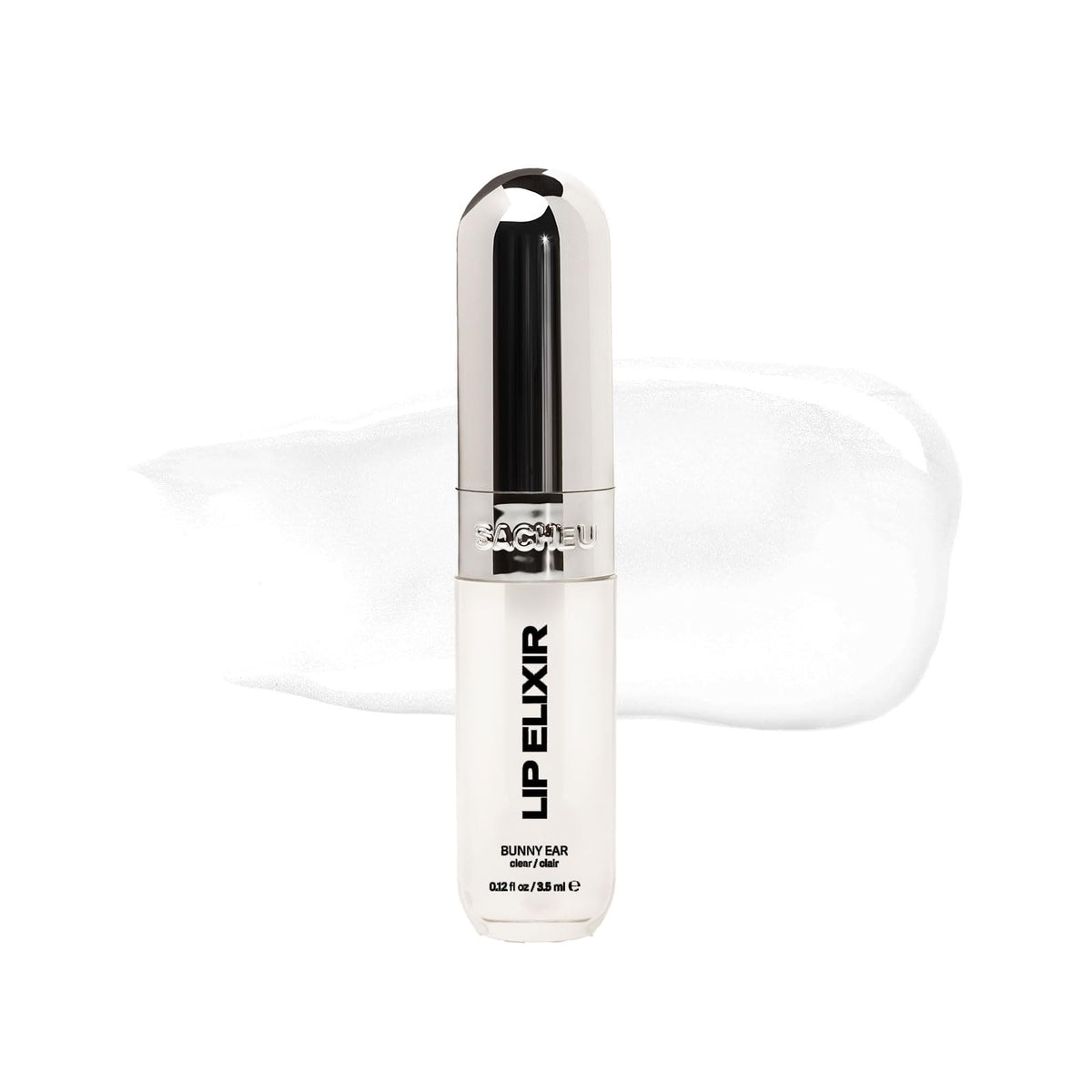 Sacheu Lip Elixir avec applicateur oreille de lapin pour une application précise.