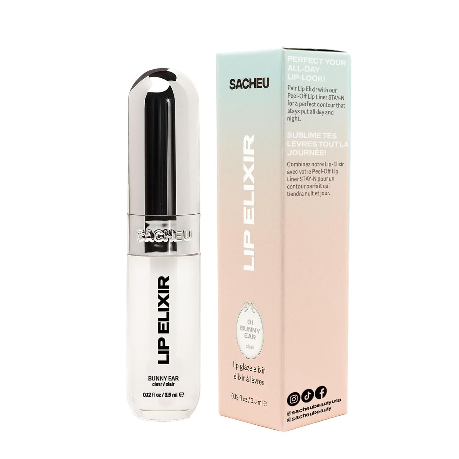 Sacheu Lip Elixir application rapide et efficace.