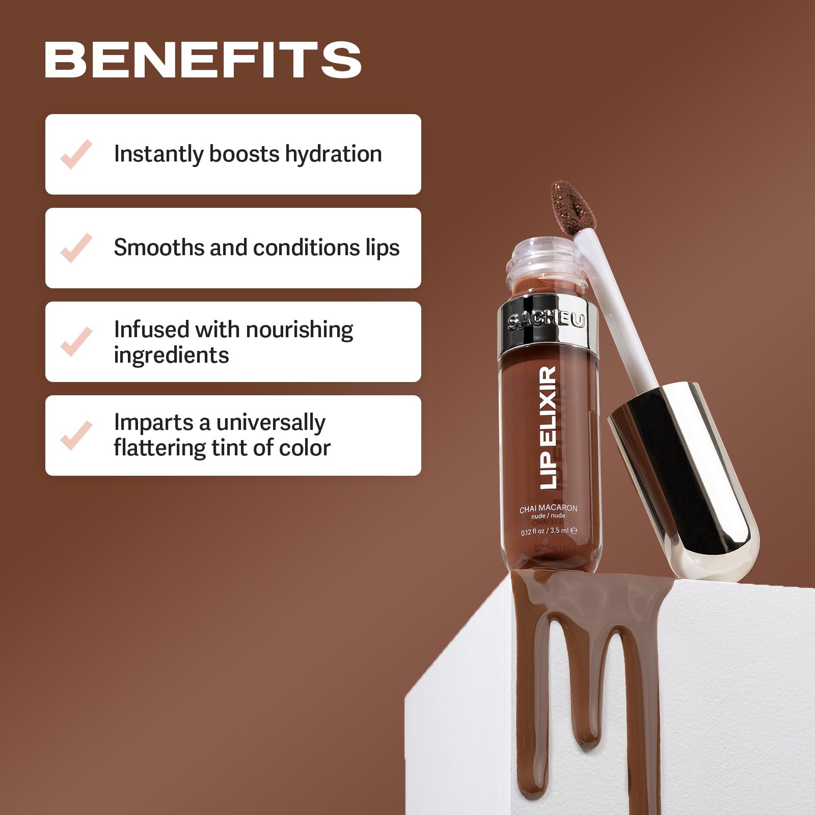 Sacheu Lip Elixir: emballage luxe prêt à emporter.