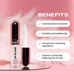 Sacheu Lip Elixir texture non collante pour gloss léger.