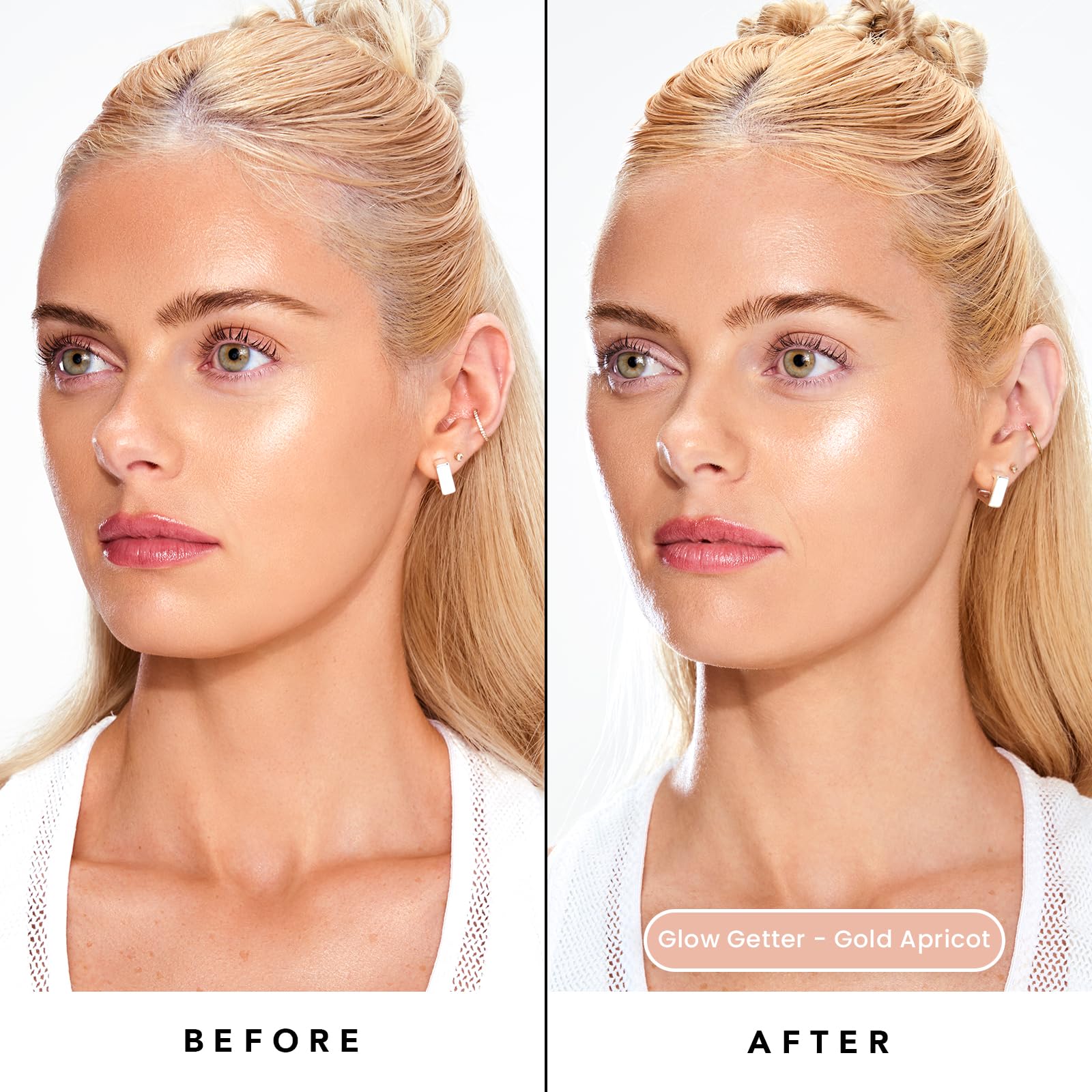 Sacheu Liquid Glow application polyvalente, illuminateur ou bronzer selon le look.