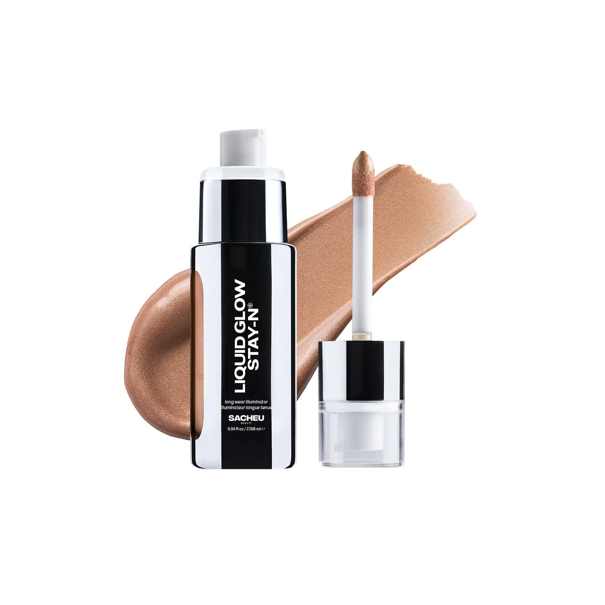 Sacheu Liquid Glow Stay-N flacon pompe pour une application précise