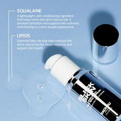 Sacheu Slick Skin: surface glissante pour massage visage avec huile squalane.