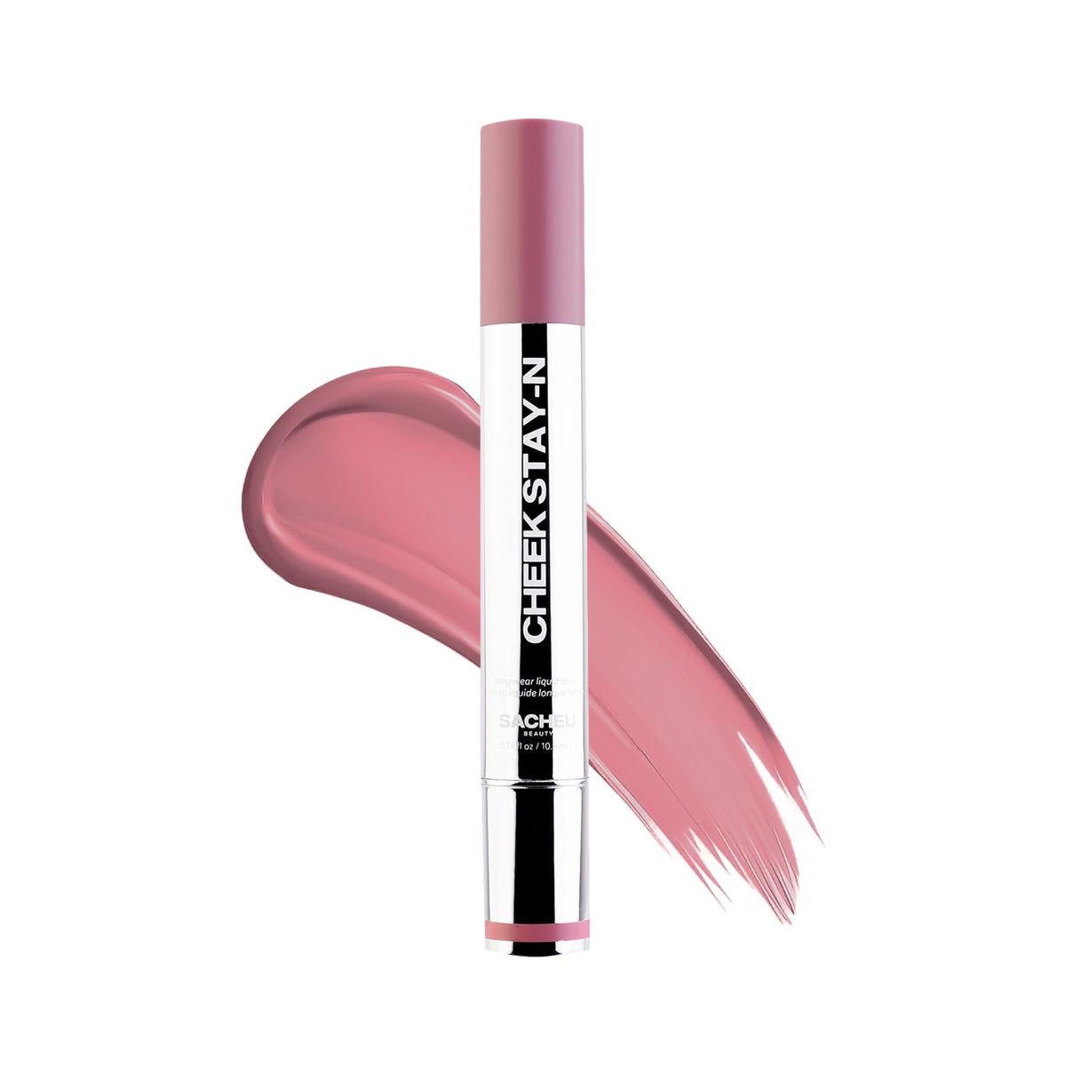 Sacheu Stay-N fard à joues liquide : flacon pompe facilite l'application précise