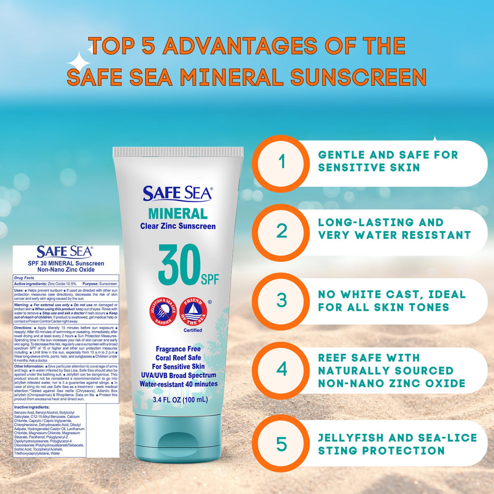 Safe Sea: application sur la peau avec les mains, protection immédiate.