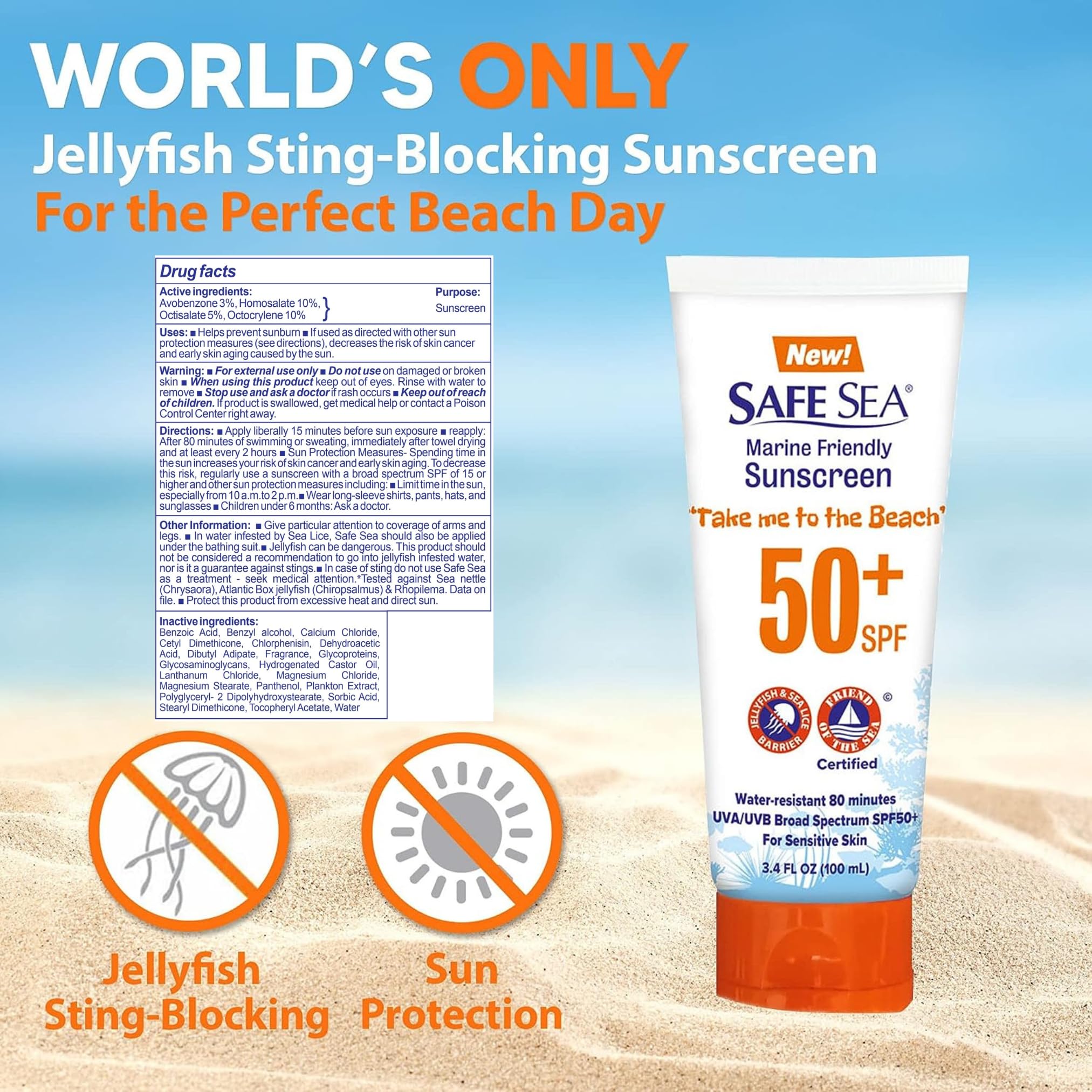 SAFE SEA formulation sans parabènes pour peau sensible