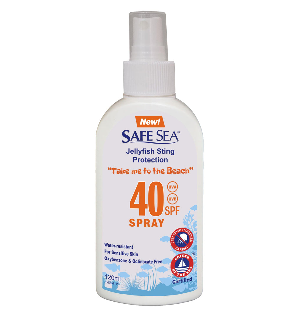 SAFE SEA SPF40 spray, application rapide sur peau pour plage et baignade