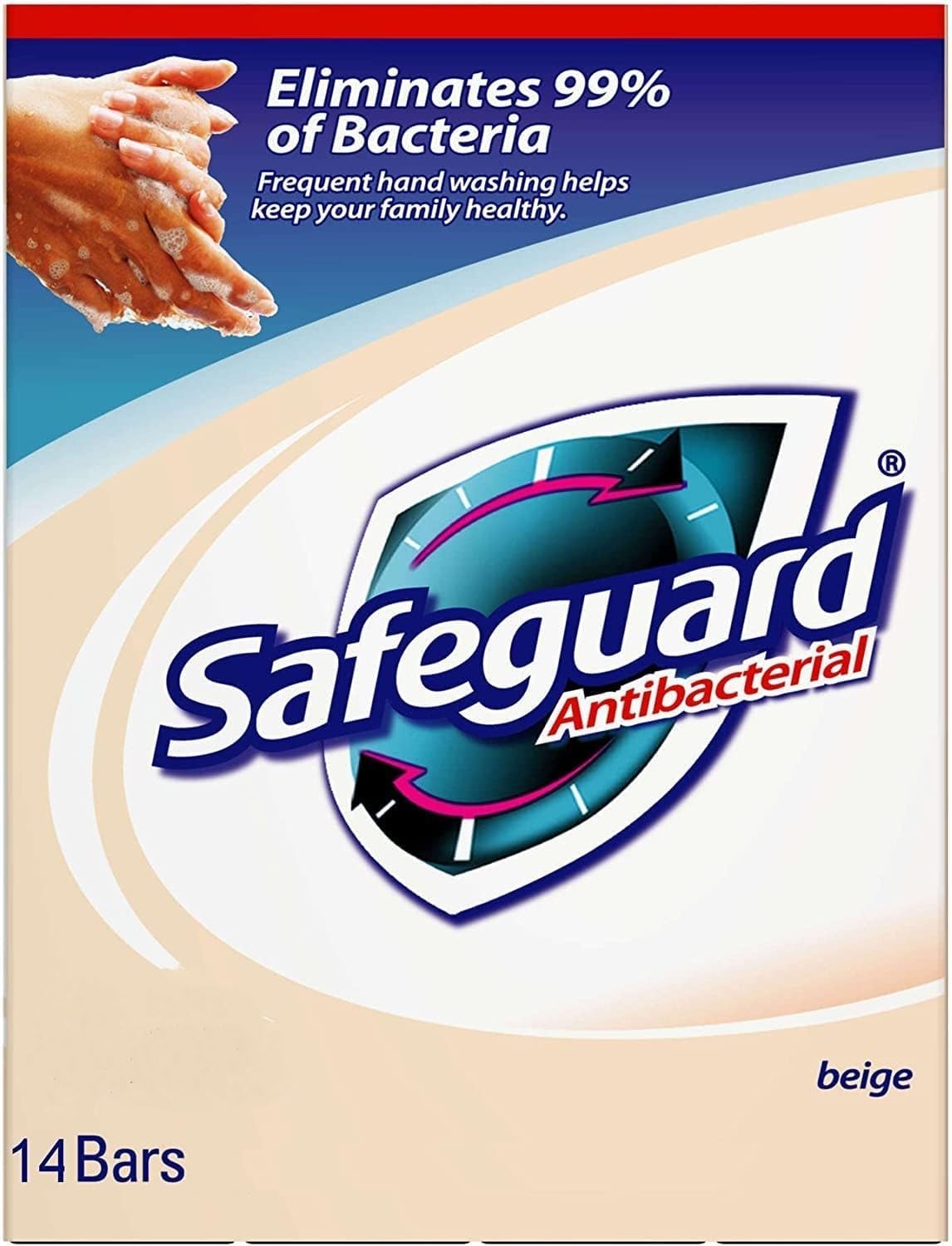 Savon Safeguard beige en ensemble prêt à l'emploi pour la douche