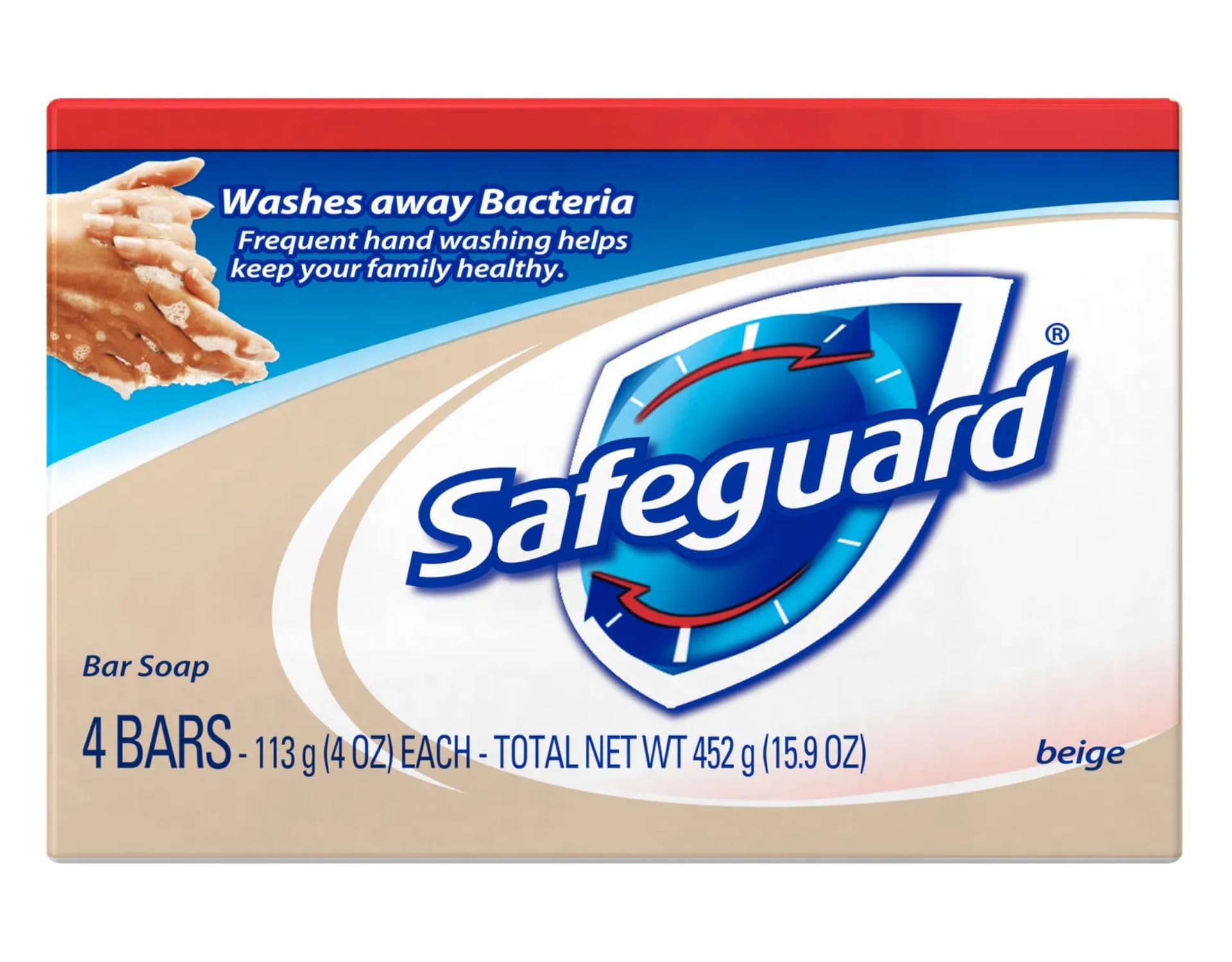 Safeguard barre antibactérienne – ensemble de 4 barres pour toute la famille.