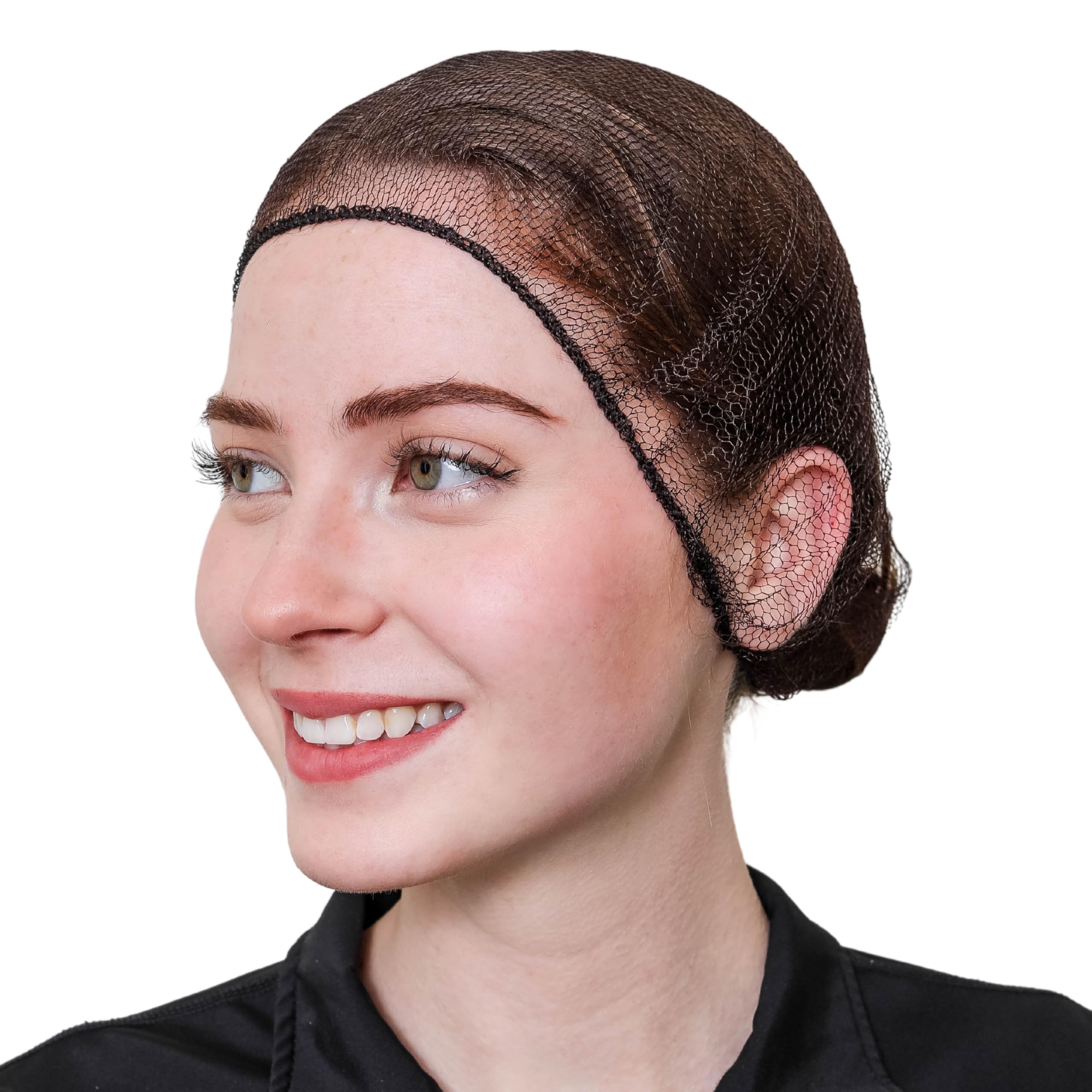 SAFEKO filet-cheveux en nylon nid-dabeille marron 18 pouces pour sécurité et confort.