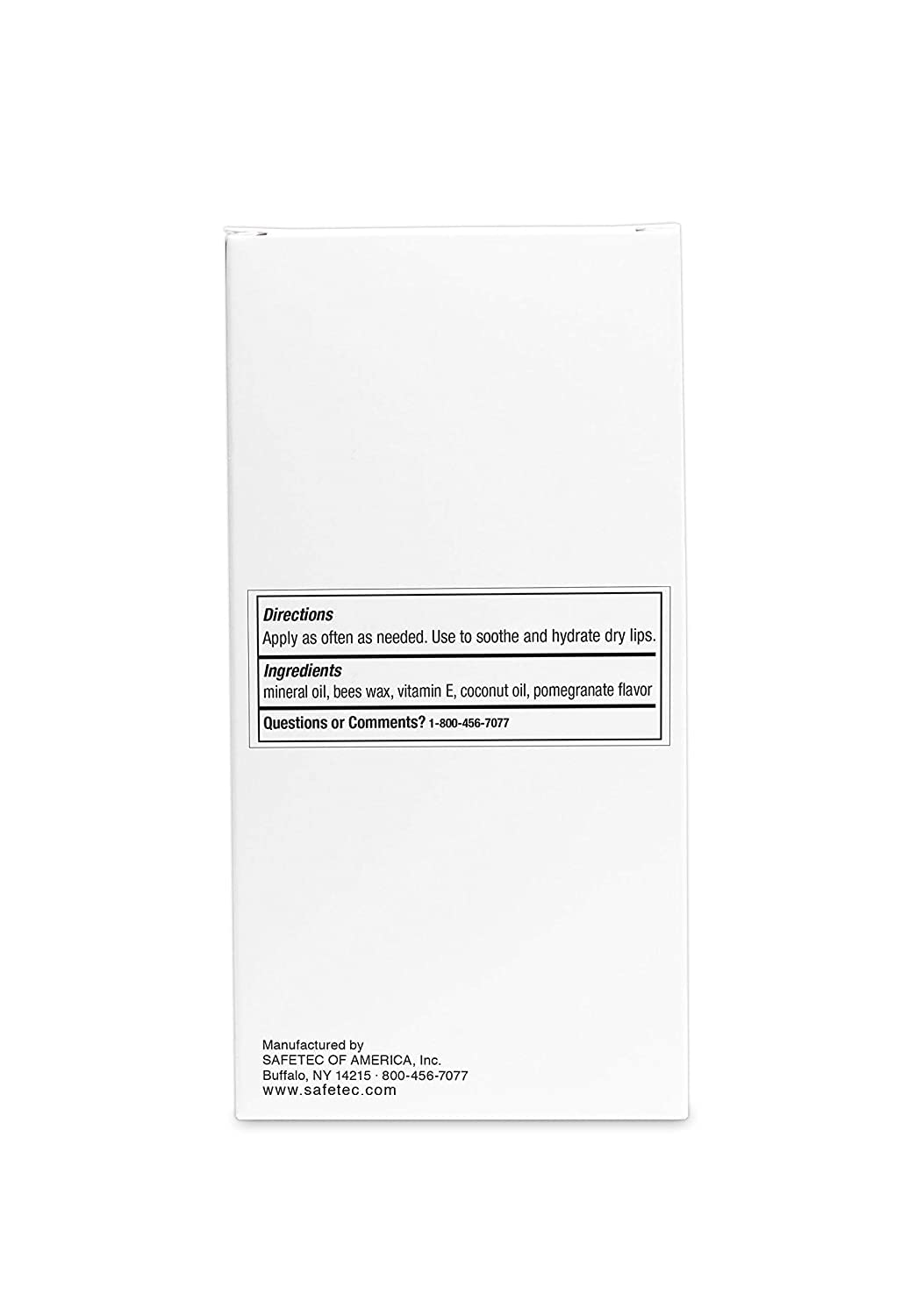 Formule nourrissante Safetec Grenade pour des lèvres souples et saines.