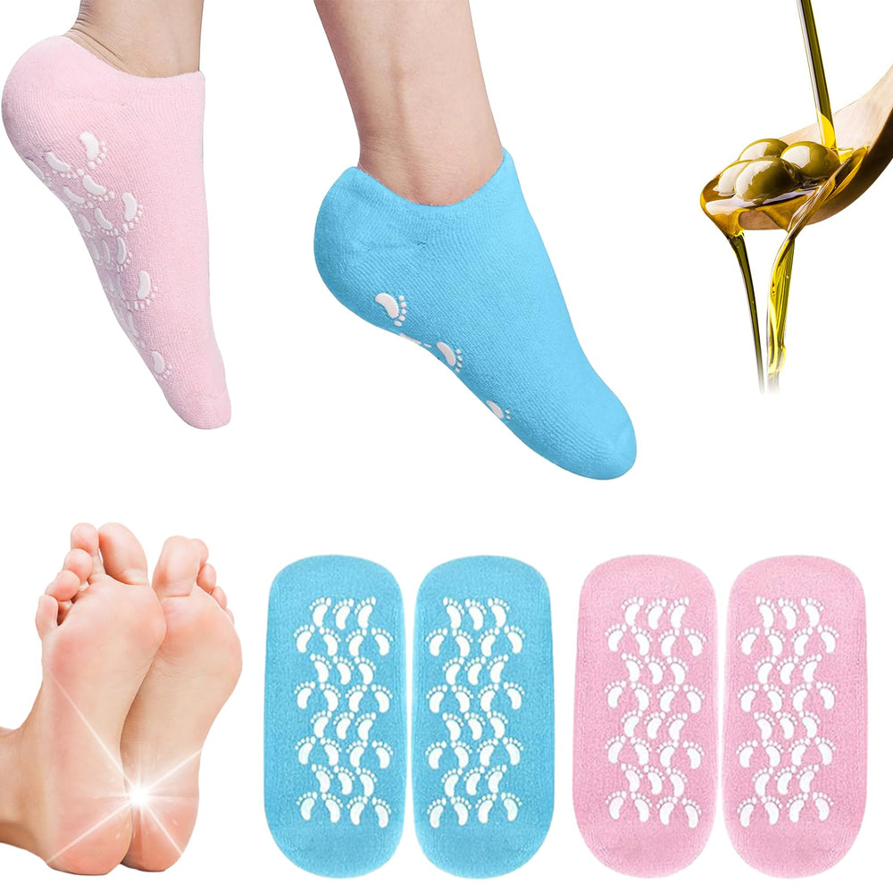 Chaussettes Sagry hydratantes en gel pour pieds secs et peau douce.