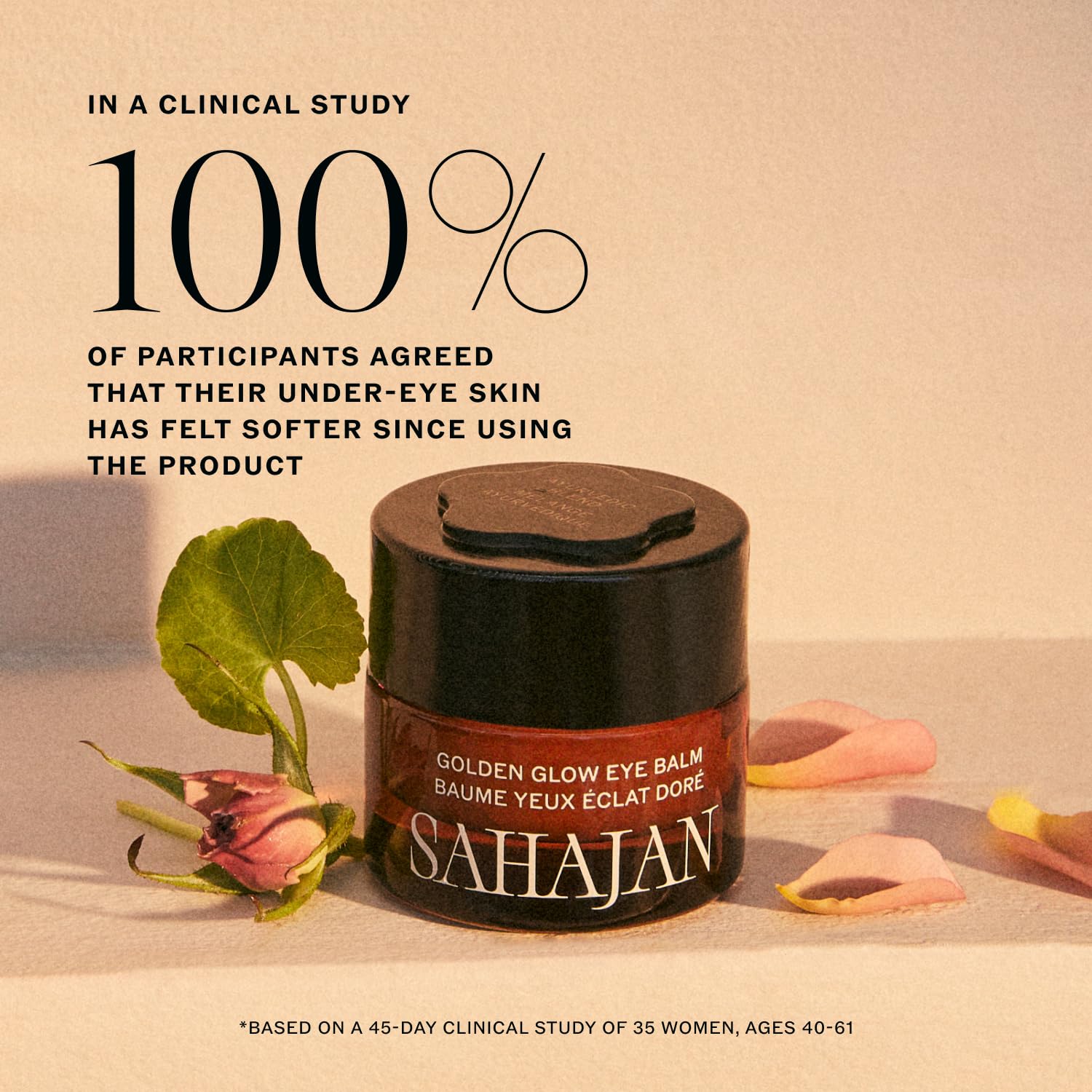 Sahajan huile de rose: hydratation apaisante et effet raffermissant autour des yeux.
