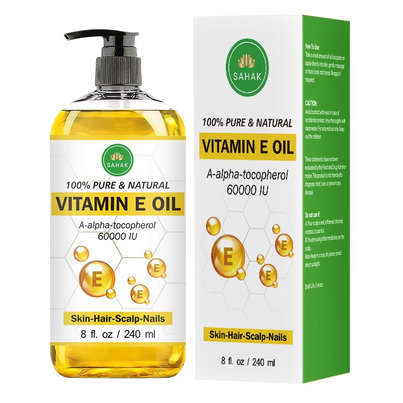 SAHAK Huile Vitamine E – conditionnement pompe grand format pour usage quotidien pratique