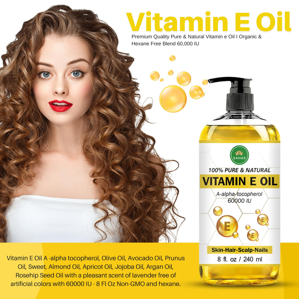 SAHAK Huile Vitamine E – sans parfum pour une routine sensible et douce