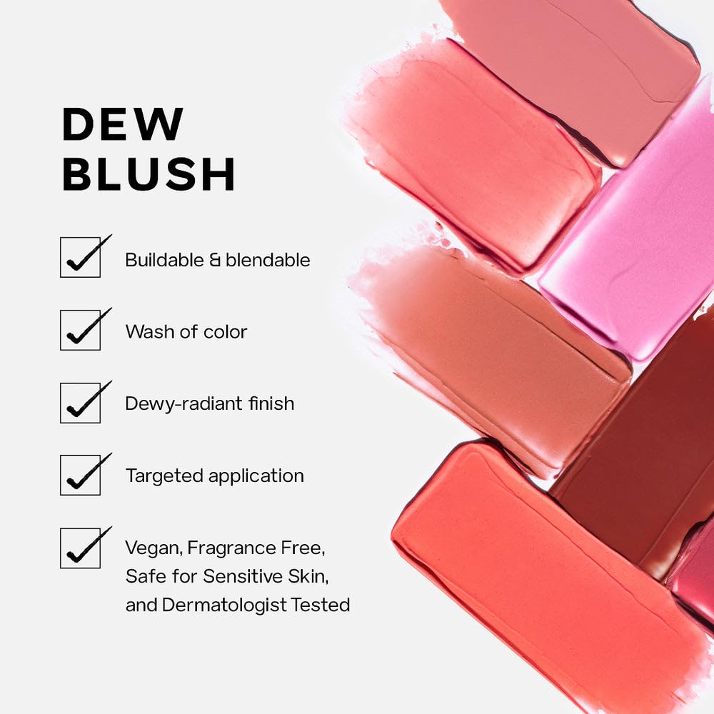 Saie Dew Liquid Blush Trio Sweetie teinte neutre rose pour look discret
